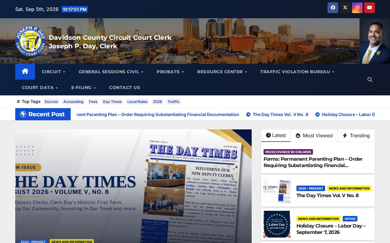 Davidson County Circuit Court Clerk website