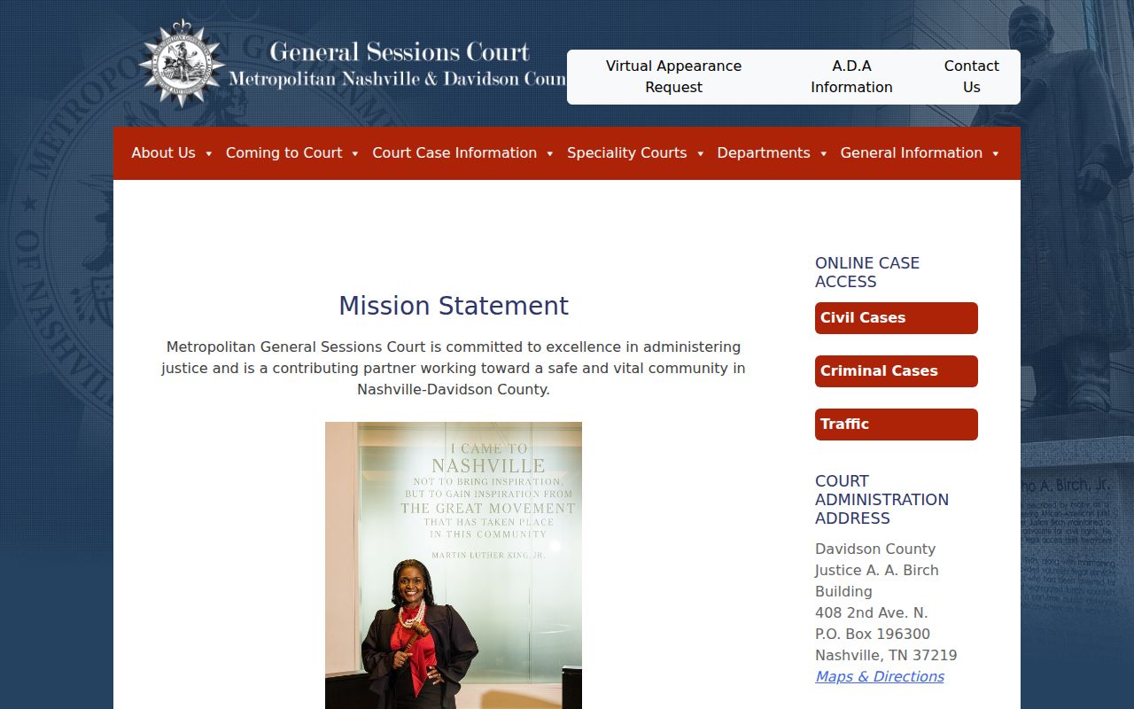 Davidson County General Sessions Court overview