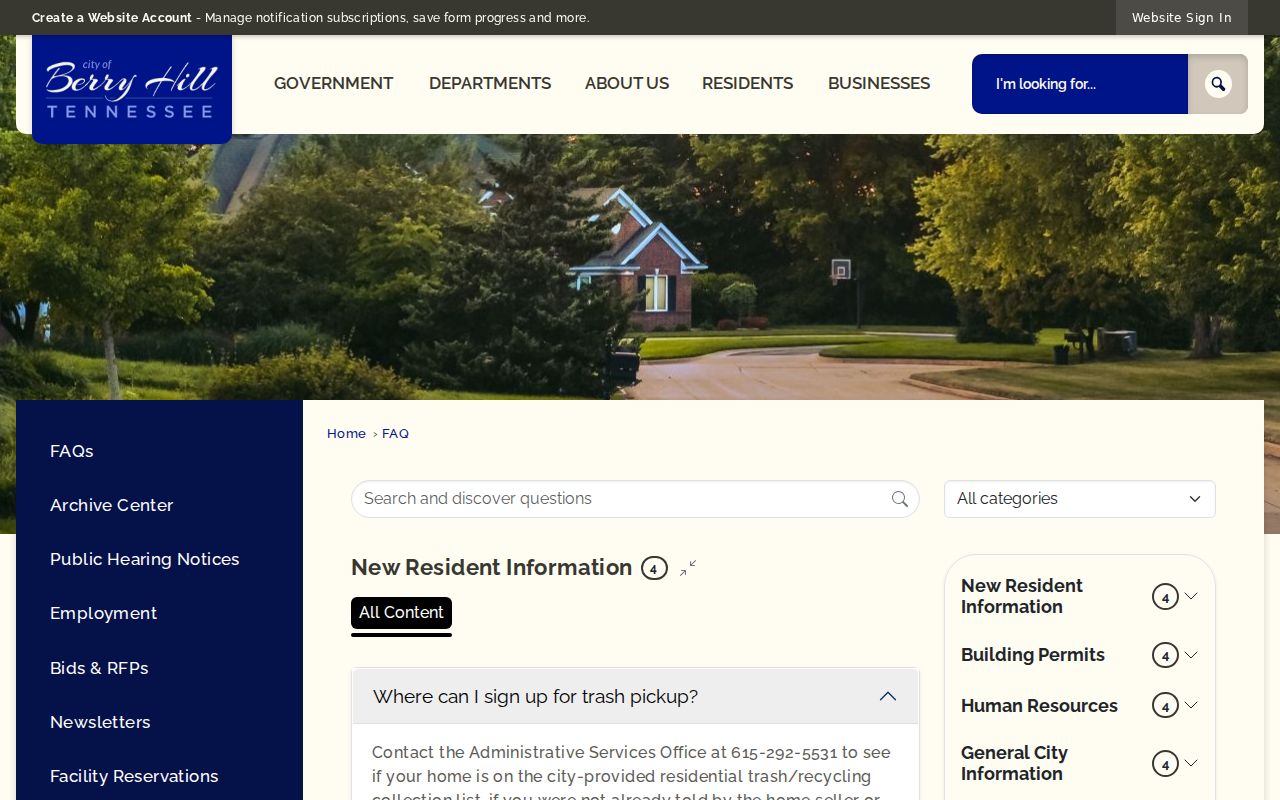 Berry Hill municipal court FAQ assigned to the Forest Hills profile