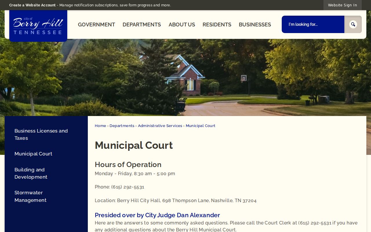Goodlettsville court records official clerk directory