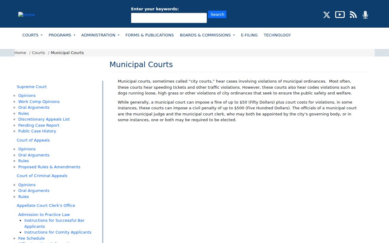 Davidson County municipal traffic court records